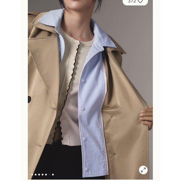 NWT Anthropologie Avec Les Filles Poplin Shirting Belted Trench Coat Women Large - Picture 3 of 13